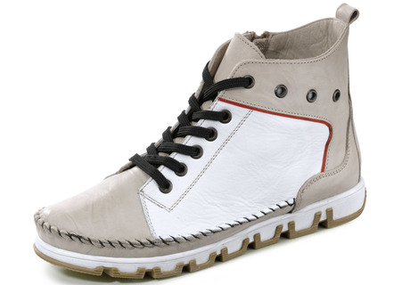 Gemini Moccasin veterbootie met rimpelstructuur