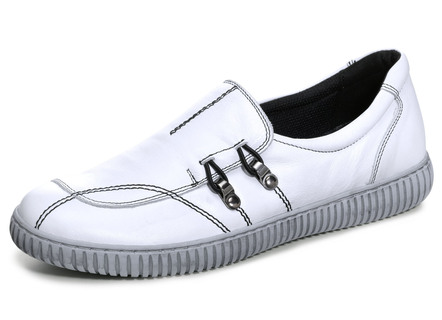 Gemini slip-on schoenen van rundsnappaleer met decoratieve oogjes
