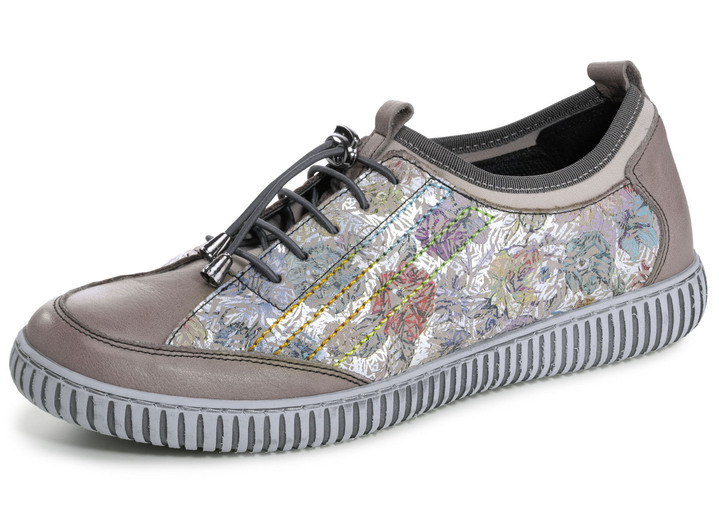 Gemini sneakers gemaakt van deels gebloemd rundleer
