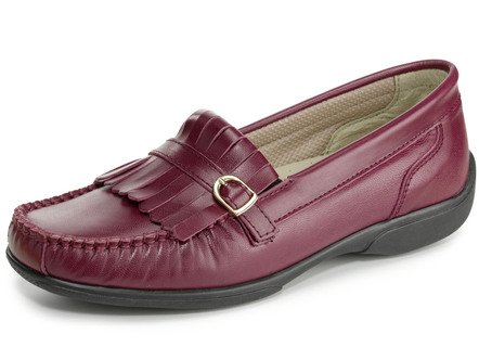 ELENA EDEN Mocassin loafer in chevreau nappaleer met decoratieve flap