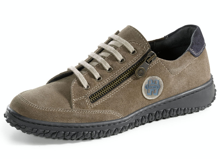 Instappers & veterschoenen - Veterschoen in modieus design, in Größe 036 bis 042, in Farbe BRUIN-BLAUW Ansicht 1