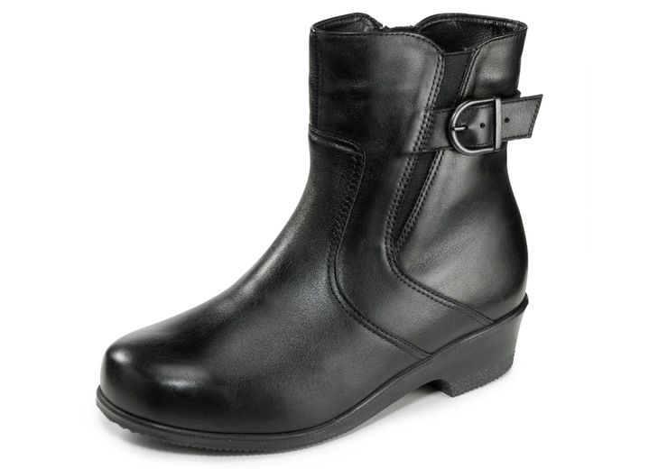 - Stiefelette mit verstellbarer Zierspange, in Größe 036 bis 042, in Farbe SCHWARZ Ansicht 1