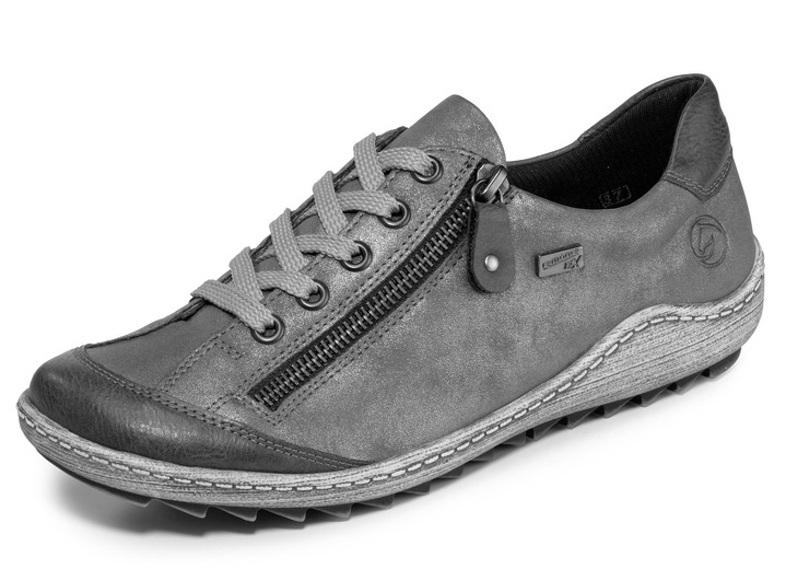 Instappers & veterschoenen - Remonte veterschoenen met een delicate glans- of kreukstructuur, in Größe 036 bis 042, in Farbe GRIJS Ansicht 1