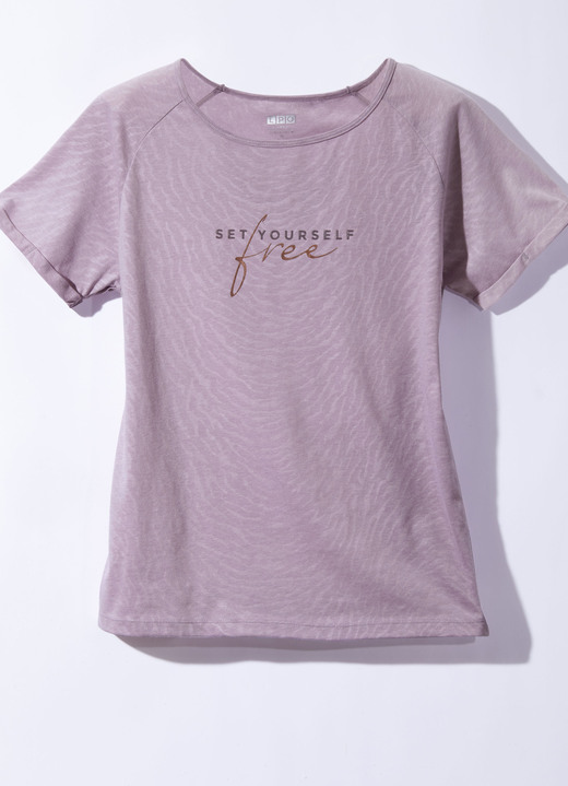 - Raglanshirt van “LPO” in 2 kleuren, in Größe 036 bis 048, in Farbe LILA