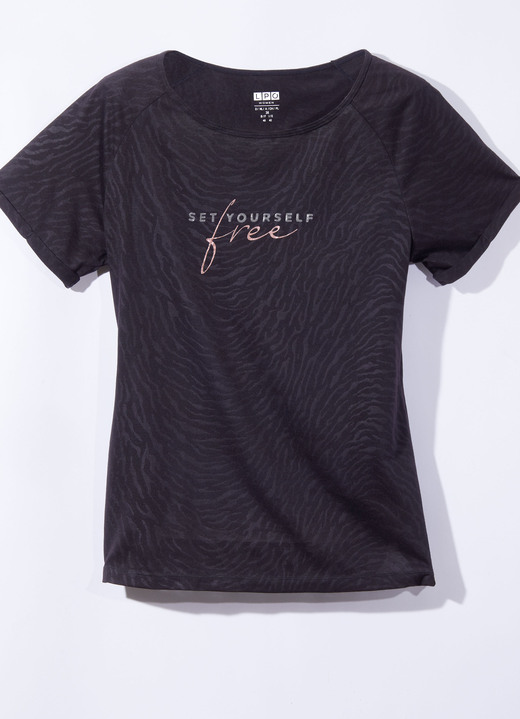 - Raglanshirt van “LPO” in 2 kleuren, in Größe 036 bis 048, in Farbe ZWART