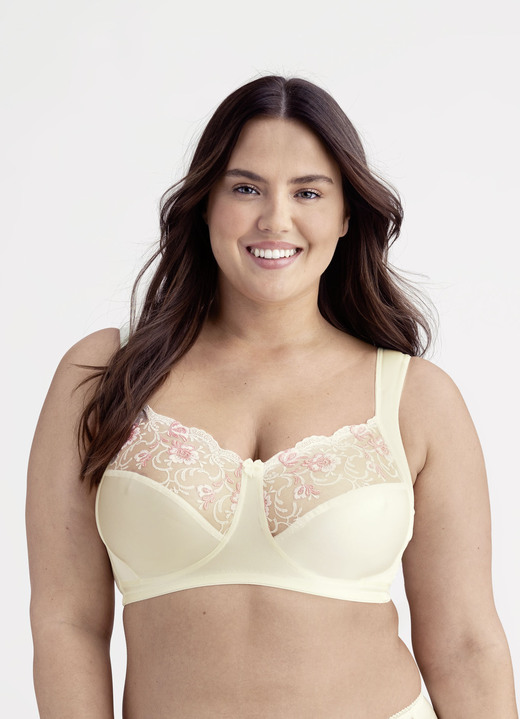 - Miss Mary BH mit Tüllstickereispitze, in Größe 075 bis 105, in Cup D, in Farbe CHAMPAGNER-BUNT
