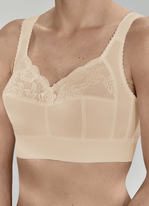 Soft-BH - BH mit extrabreitem Unterbrustband, in Größe 080 bis 120, in Cup E, in Farbe PUDER Ansicht 1