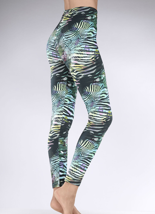- Laurina legging met kleurrijke digitale print, in Größe L (44/46) bis S (36/38), in Farbe GROEN-KLEURIG