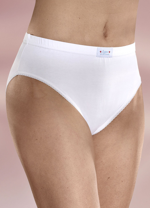 Slips - Set van vier slips met elastische band, in Größe 036 bis 050, in Farbe WIT Ansicht 1