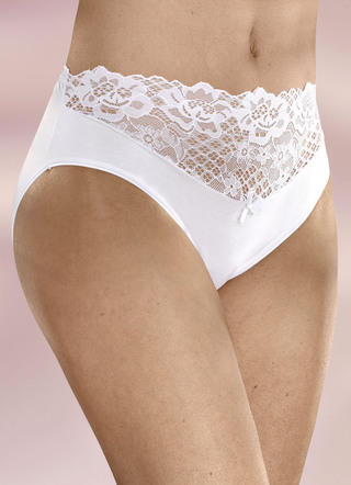 Set van vier slips met elastische kant