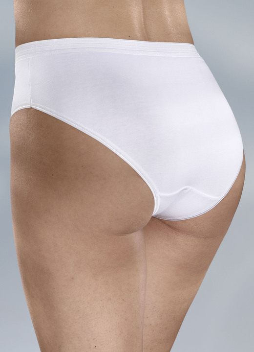 Slips - Set van meerdere slips met glanzende afwerking, in Größe 036 bis 052, in Farbe WIT, in Ausführung FÜNFERPACK Ansicht 1