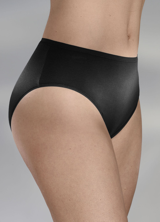 - Set van drie Schiesser slips, in Größe 038 bis 048, in Farbe 1X ZWART, 1X MARINE Ansicht 1