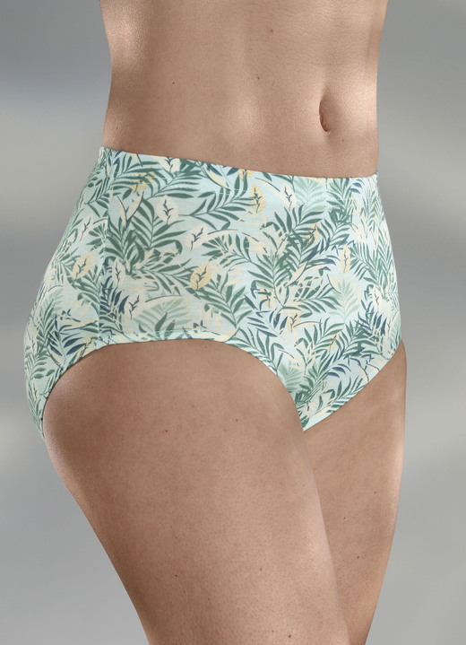 - Set van vier slips met elastische band, in Größe 038 bis 056, in Farbe MINTGROEN ZAND Ansicht 1