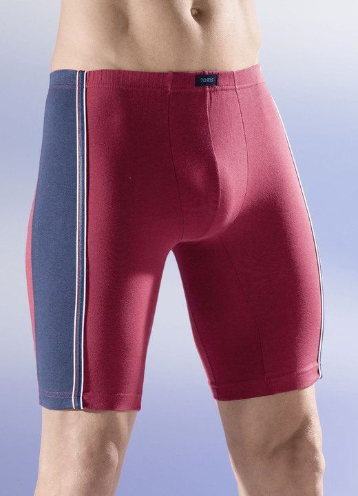 Pants & boxershorts - Set van drie lange broeken met elastische tailleband, in Größe 3XL bis XXL, in Farbe 1 X BORDEAUX, 1 X PETROL, 1 X GEMÊLEERD GRIJS