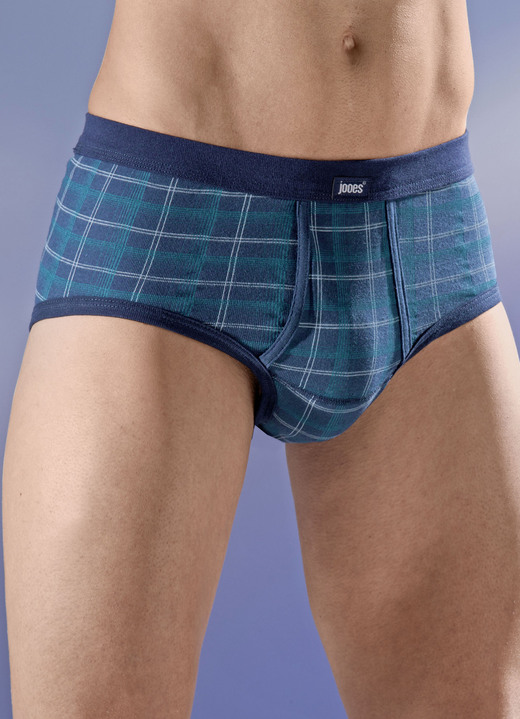 - Set van vier slips met zachte tailleband en gulp, in Größe 005 bis 014, in Farbe 2 X MARINEBLAUW SMARAGD, 2 X MARINEBORDEAUXROOD