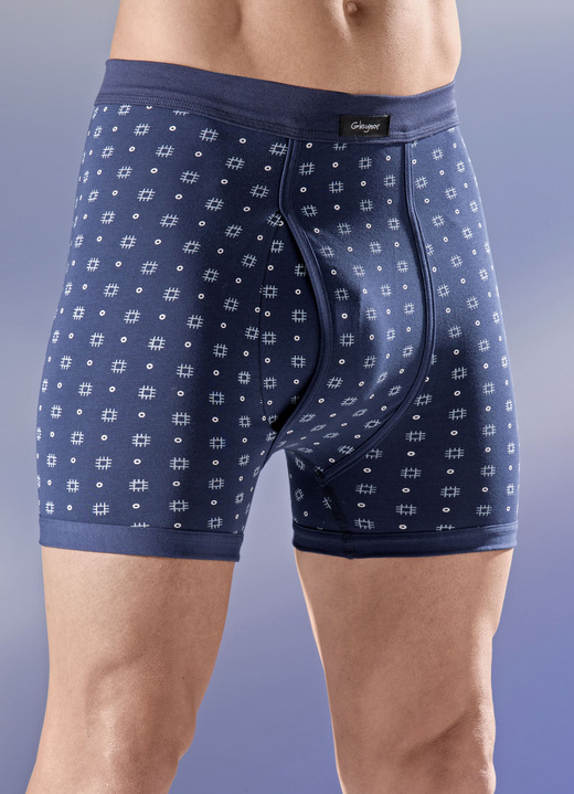 - Set van vier onderbroeken met zachte tailleband, in Größe 005 bis 011, in Farbe 2X MARINE-MEERKLEURIG, 2X LICHTBLAUW-MEERKLEURIG