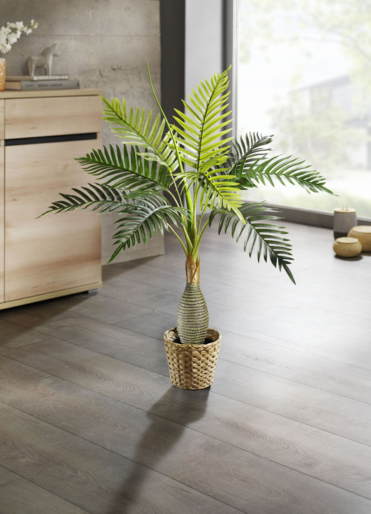 Kunst- & textielplanten - Palm in pot, in Farbe GROEN