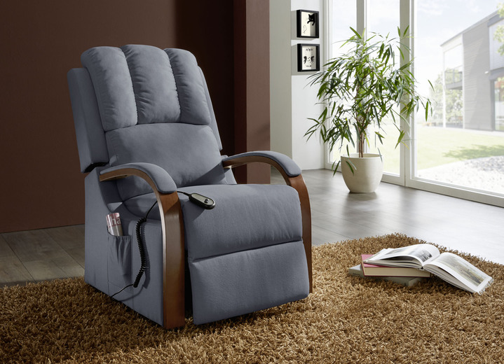- Relaxfauteuil met 2 motoren en opstahulp, in Farbe LICHTGRIJS Ansicht 1