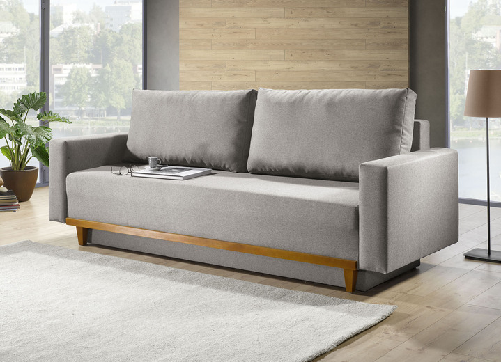 Slaap sofa`s - Slaapbank met comfortabele Bonnell-vering, in Farbe BEIGE Ansicht 1