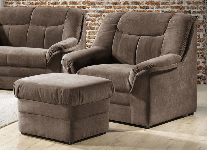 Gestoffeerde meubels - Kan overal in de ruimte geplaatst worden, in Farbe BRAUN, in Ausführung Fauteuil Ansicht 1