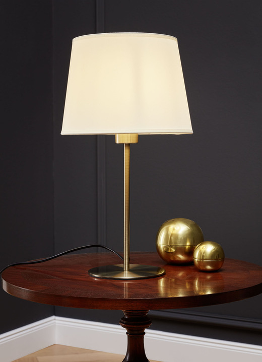 - Tafellamp gemaakt van messingkleurig metaal, in Farbe BEIGE-MESSING