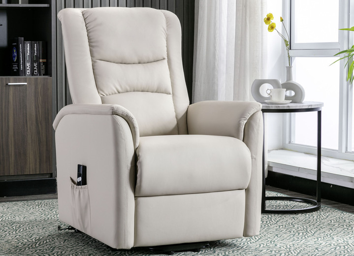 - TV-FAUTEUIL MET OPSTAHULP, in Farbe CRÈME Ansicht 1