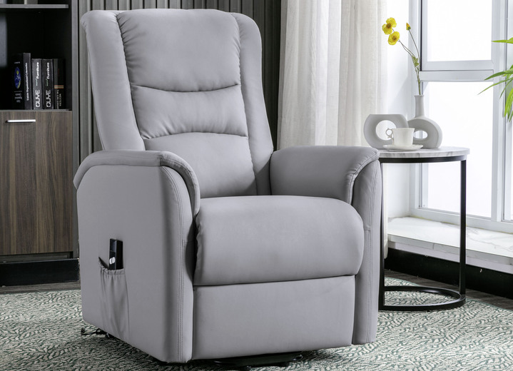 - TV-FAUTEUIL MET OPSTAHULP, in Farbe GRIJS Ansicht 1