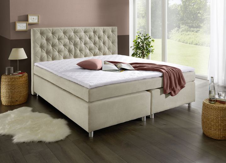 - Boxspringbed met topmatras, in Farbe CRÈME