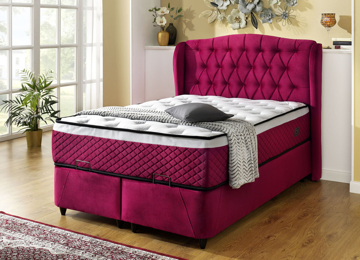 - Comfortabel boxspringbed voor heerlijk mooie nachten, in Farbe ROOD