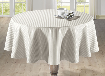 Fijne tafel- en kamerdecoratie met een glanzend gestreept dessin