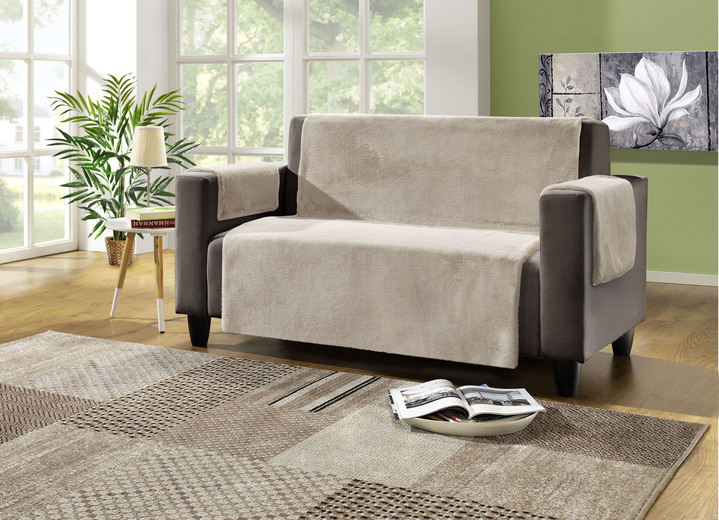 - Fauteuil-, bank- en armleuningbeschermers met antisliplaag, in Größe 100 (fauteuilbeschermer, 50 x 140 cm) bis 865 (2 armleuninghoezen, 55 x 38 cm), in Farbe NATUREL Ansicht 1