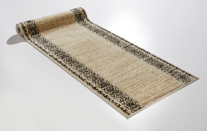 Lopers & trapmatten - Hoogwaardige loper op maat gemaakt met rankenmotief, in Größe 101 (Loper, 67 cm breed) bis 106 (Loper, 100 cm breed), in Farbe BEIGE Ansicht 1