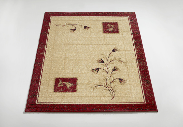 Modern - Bruggen en tapijten met planten- en wijnrankmotieven, in Größe 111 (Brug, 60 x 110 cm) bis 288 (tapijt, 240 x 340 cm), in Farbe BORDEAUX Ansicht 1
