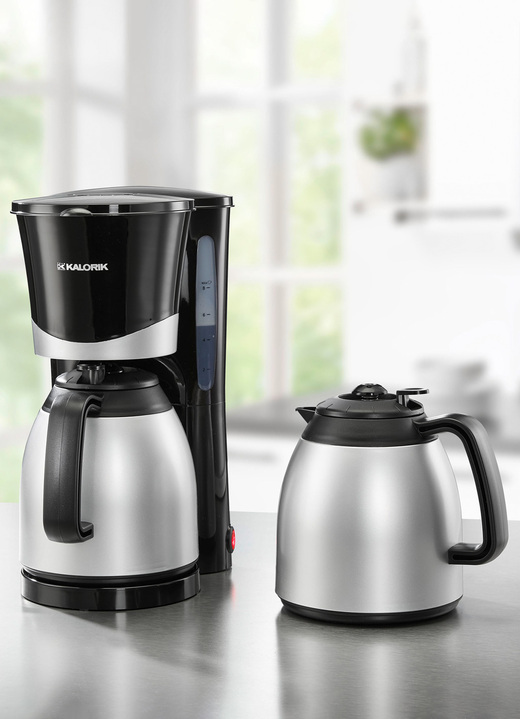 Koffie- & thee - Koffiezetapparaat met 2 thermosflessen van Efbe-Schott, in Farbe ZILVER
