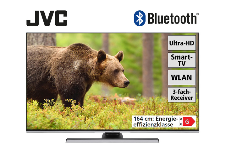 TV - JVC 4K Ultra HD LED-TV, in Farbe ZWART Ansicht 1