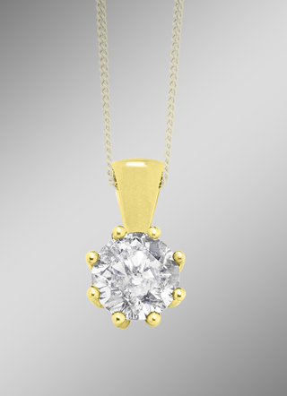 Sprankelende hanger met diamant
