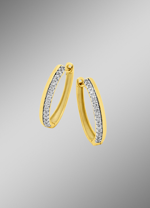 Oorbellen - Elegante oorbellen met diamanten, in Farbe  Ansicht 1