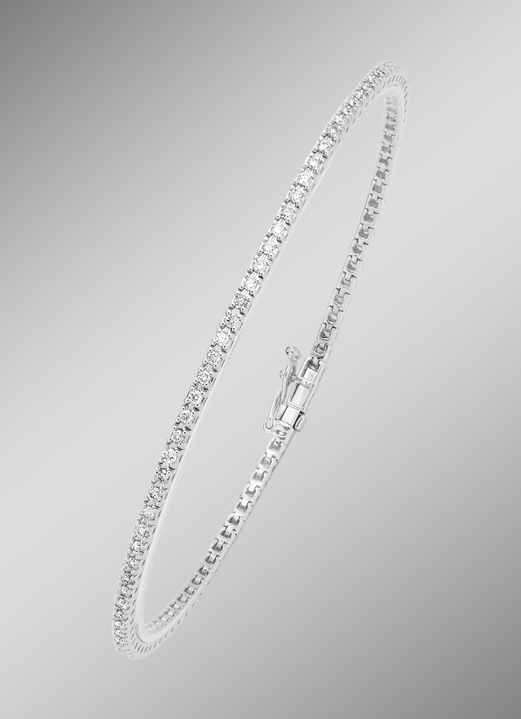 Armbanden - Witgouden armband met diamanten, in Farbe  Ansicht 1