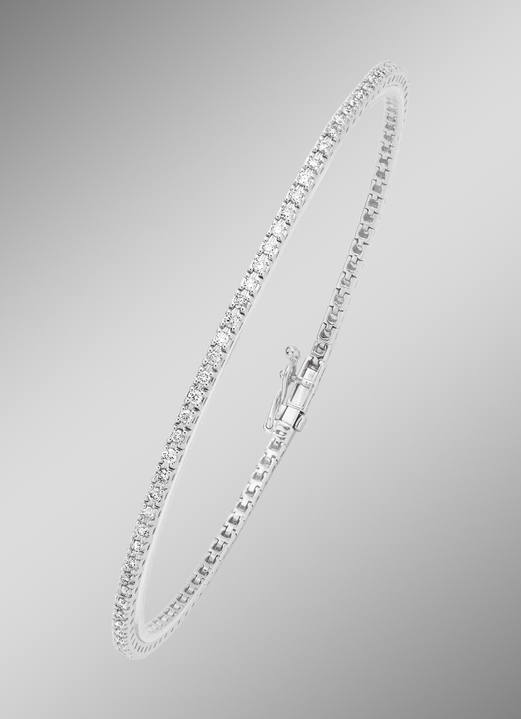 - Witgouden armband met diamanten, in Farbe  Ansicht 1