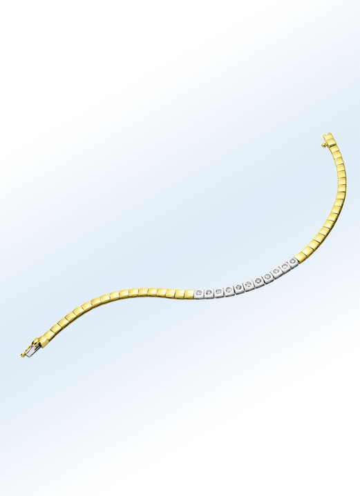 Armbanden - Armband tweekleurig met briljanten, in Farbe  Ansicht 1