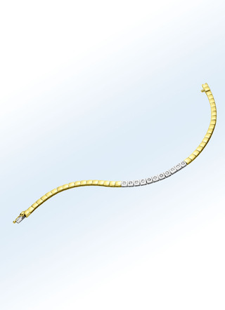 Armband tweekleurig met briljanten