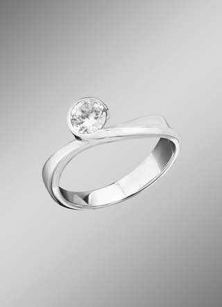 Solitaire-ring met briljant