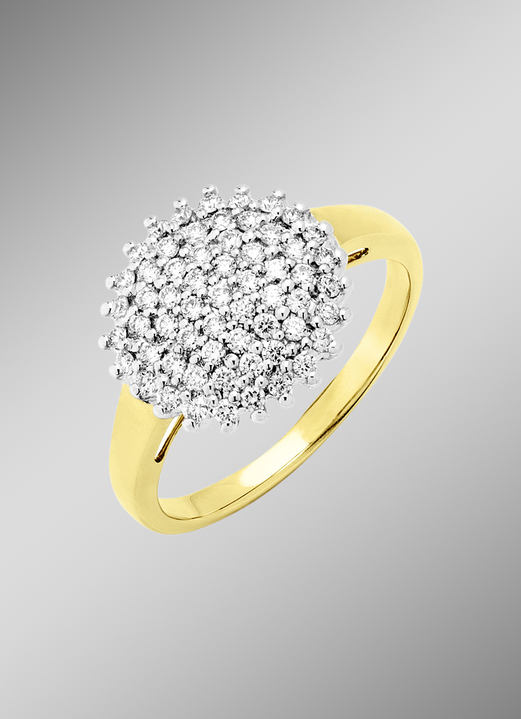 Ringen - Damesring met 60 diamanten, in Größe 160 bis 220, in Farbe  Ansicht 1