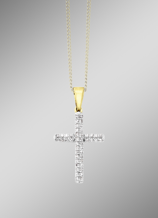 Hangers - Kruishanger met diamanten, in Farbe  Ansicht 1