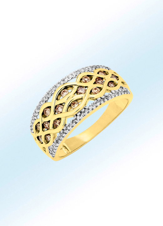 Ringen - Damesring met briljanten en diamanten, in Größe 160 bis 220, in Farbe  Ansicht 1