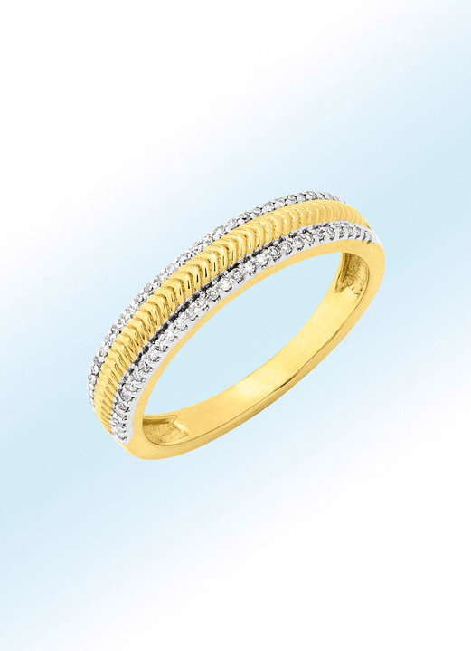 Ringen - Hoogwaardige damesring met diamanten, in Größe 160 bis 220, in Farbe  Ansicht 1