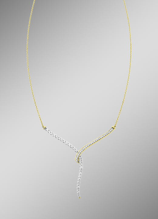Halskettingen - Elegante ketting met 53 diamanten, in Farbe  Ansicht 1