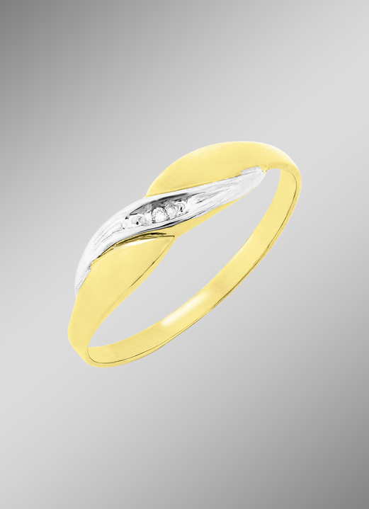 Ringen - Tweekleurige damesring, in Größe 160 bis 220, in Farbe  Ansicht 1