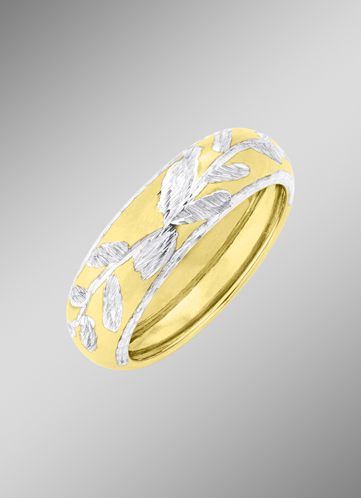 Ringen - Gediamanteerde damesring in bicolor, in Größe 160 bis 220, in Farbe  Ansicht 1