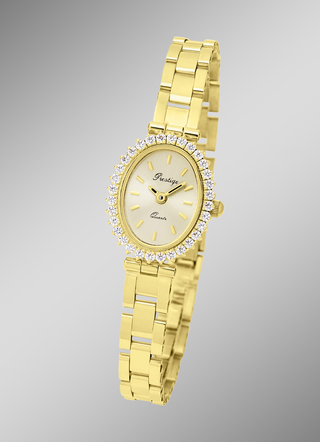 Prestige quartz dameshorloge in goud